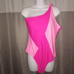 Eomenie Women's one piece color block swimsuit